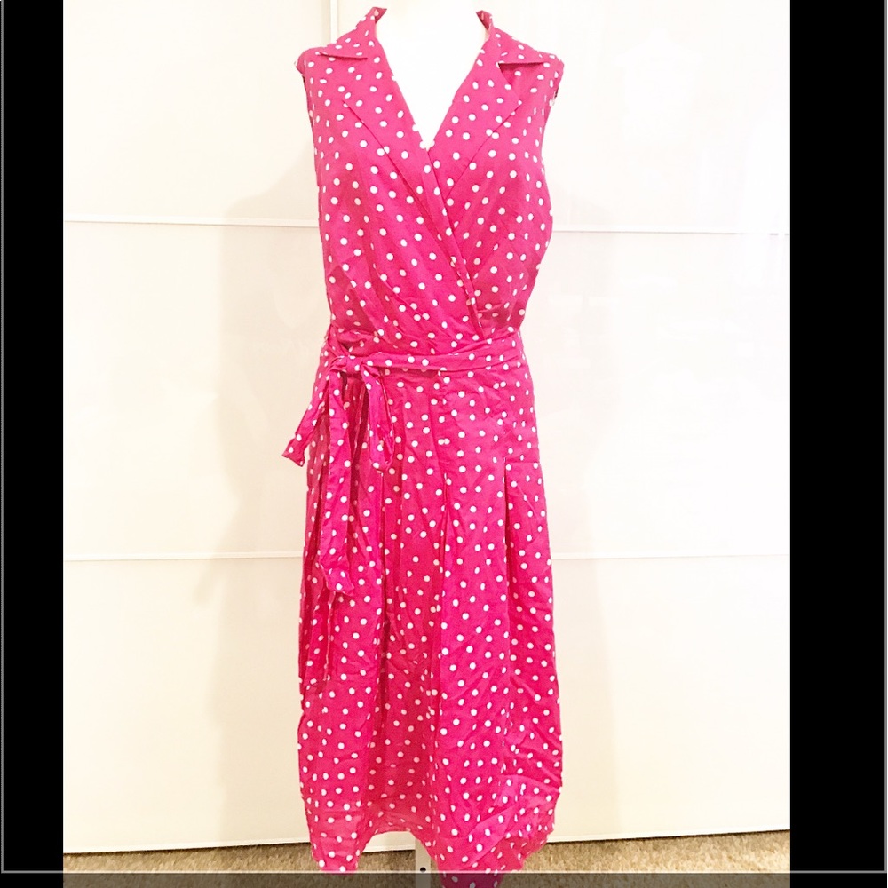 PLUS Sleeveless Polka Dot ADORABLE Dress! NWT!